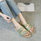 Large Size Casual Bling Sequined Dual Strap Buckle Flat Slippers Cork Sandals Large Size Casual Bling Sequined Dual Strap Buckle Flat Slippers Cork Sandals