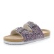 Large Size Casual Bling Sequined Dual Strap Buckle Flat Slippers Cork Sandals Large Size Casual Bling Sequined Dual Strap Buckle Flat Slippers Cork Sandals