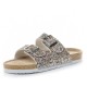 Large Size Casual Bling Sequined Dual Strap Buckle Flat Slippers Cork Sandals Large Size Casual Bling Sequined Dual Strap Buckle Flat Slippers Cork Sandals