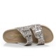 Large Size Casual Bling Sequined Dual Strap Buckle Flat Slippers Cork Sandals Large Size Casual Bling Sequined Dual Strap Buckle Flat Slippers Cork Sandals