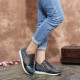 SOCOFY Retro Leather Veins Pattern Splicing Stitching Lace Up Flat Sneakers SOCOFY Retro Leather Veins Pattern Splicing Stitching Lace Up Flat Sneakers