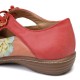 LOSTISY Flower Pattern Elastic Band Round Toe Splicing Retro Casual Flats LOSTISY Flower Pattern Elastic Band Round Toe Splicing Retro Casual Flats