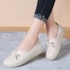 Women's Leather Slip On Solid Color Woven Bowknot Asakuchi Flats Loafers Shoes Women's Leather Slip On Solid Color Woven Bowknot Asakuchi Flats Loafers Shoes