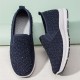 Women Casual Rhinestone Breathable Knitted Soft Flat Walking Sneakers Women Casual Rhinestone Breathable Knitted Soft Flat Walking Sneakers