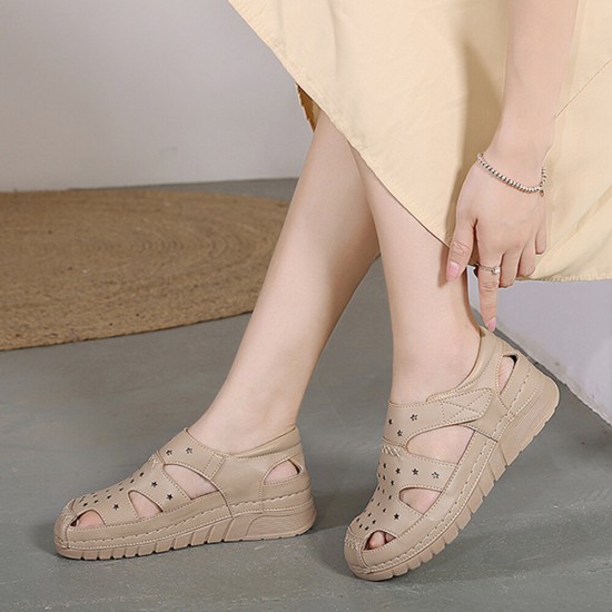 Women Casual Star Pattern Hollow Out Soft Wearable Antistkid Outdoor Hiking Sandals Women Casual Star Pattern Hollow Out Soft Wearable Antistkid Outdoor Hiking Sandals