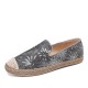 Women Casual Sequined Flowers Pattern Espadrille Flats Loafers Women Casual Sequined Flowers Pattern Espadrille Flats Loafers