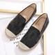 Women Casual Sequined Flowers Pattern Espadrille Flats Loafers Women Casual Sequined Flowers Pattern Espadrille Flats Loafers