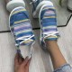 Women Large Size Stripe Printing Leopard Canvas Elastic Band Lace Up Casual Flat Shoes Women Large Size Stripe Printing Leopard Canvas Elastic Band Lace Up Casual Flat Shoes