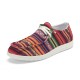 Women Large Size Stripe Printing Leopard Canvas Elastic Band Lace Up Casual Flat Shoes Women Large Size Stripe Printing Leopard Canvas Elastic Band Lace Up Casual Flat Shoes