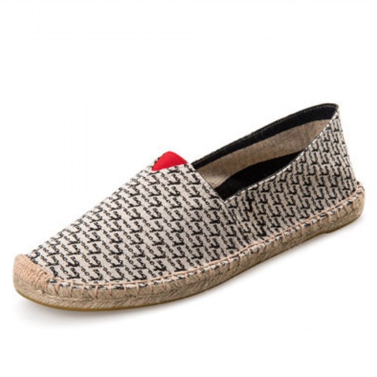 Women Large Size Solid Color Slip-on Espadrilles Fisherman Flat Shoes Women Large Size Solid Color Slip-on Espadrilles Fisherman Flat Shoes