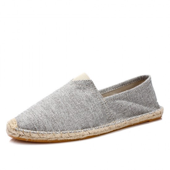 Women Large Size Solid Color Slip-on Espadrilles Fisherman Flat Shoes Women Large Size Solid Color Slip-on Espadrilles Fisherman Flat Shoes