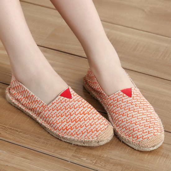 Women Large Size Solid Color Slip-on Espadrilles Fisherman Flat Shoes Women Large Size Solid Color Slip-on Espadrilles Fisherman Flat Shoes