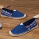 Women Large Size Ethnic Style Linen Slip-on Espadrille Fisherman's Shoes Women Large Size Ethnic Style Linen Slip-on Espadrille Fisherman's Shoes