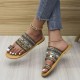 Women Large Size Bohemian Ethnic Style Beach Toe Ring Casual Sandals Women Large Size Bohemian Ethnic Style Beach Toe Ring Casual Sandals