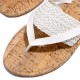 Women Solid Color Straw Rope Weaving Clip Toe Flat Sandals Women Solid Color Straw Rope Weaving Clip Toe Flat Sandals