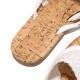 Women Solid Color Straw Rope Weaving Clip Toe Flat Sandals Women Solid Color Straw Rope Weaving Clip Toe Flat Sandals
