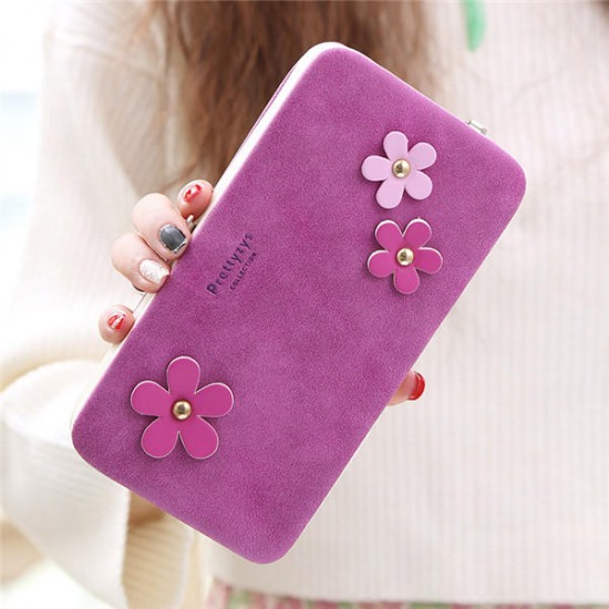 Women Flower 5.5 Inch Phone PU Wallet Case Cover Long Wallet Women Flower 5.5 Inch Phone PU Wallet Case Cover Long Wallet