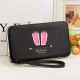 Women Candy Color Rabbit Long Wallet Card Holder Multi-function Phone Case For Iphone Huawei Samsung Women Candy Color Rabbit Long Wallet Card Holder Multi-function Phone Case For Iphone Huawei Samsung