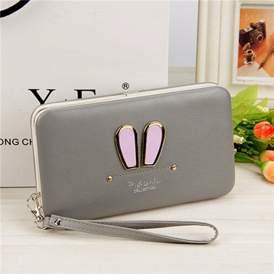 Women Candy Color Rabbit Long Wallet Card Holder Multi-function Phone Case For Iphone Huawei Samsung Women Candy Color Rabbit Long Wallet Card Holder Multi-function Phone Case For Iphone Huawei Samsung