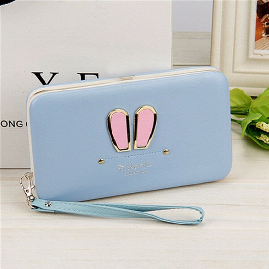 Women Candy Color Rabbit Long Wallet Card Holder Multi-function Phone Case For Iphone Huawei Samsung Women Candy Color Rabbit Long Wallet Card Holder Multi-function Phone Case For Iphone Huawei Samsung