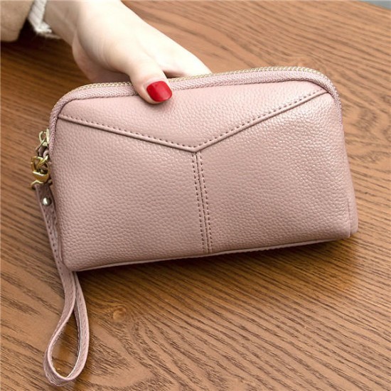 Women Genuine Cowhide 6.3 Inches Phone Clutch Wallet Keys Card Coin Holder 5 Colors Women Genuine Cowhide 6.3 Inches Phone Clutch Wallet Keys Card Coin Holder 5 Colors
