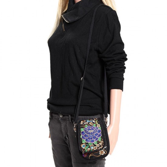 Woman National Floral Canvas 5.5 Inches Phone Bag Woman National Floral Canvas 5.5 Inches Phone Bag