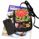 Woman National Floral Canvas 5.5 Inches Phone Bag Woman National Floral Canvas 5.5 Inches Phone Bag