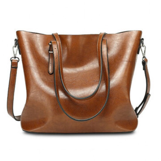 Women Oil Leather Tote Handbag Vintage Shoulder Bag Women Oil Leather Tote Handbag Vintage Shoulder Bag