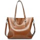 Women Oil Leather Tote Handbag Vintage Shoulder Bag Women Oil Leather Tote Handbag Vintage Shoulder Bag