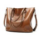 Women Oil Leather Tote Handbag Vintage Shoulder Bag Women Oil Leather Tote Handbag Vintage Shoulder Bag