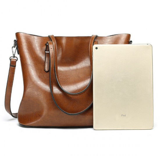 Women Oil Leather Tote Handbag Vintage Shoulder Bag Women Oil Leather Tote Handbag Vintage Shoulder Bag