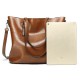 Women Oil Leather Tote Handbag Vintage Shoulder Bag Women Oil Leather Tote Handbag Vintage Shoulder Bag