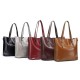 Women Oil Leather Tote Handbag Vintage Shoulder Bag Women Oil Leather Tote Handbag Vintage Shoulder Bag