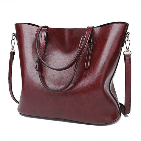 Women Oil Leather Tote Handbag Vintage Shoulder Bag Women Oil Leather Tote Handbag Vintage Shoulder Bag