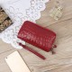 Women Stone Pattern Clutches Bags Double Zipper Long Wallet Card Holder 5.5'' Phone Purse Women Stone Pattern Clutches Bags Double Zipper Long Wallet Card Holder 5.5'' Phone Purse