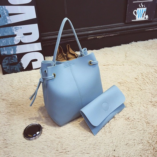 Two Piece Women PU Leather Tote Handbag Crossbody Bag And Clutch Wallet Two Piece Women PU Leather Tote Handbag Crossbody Bag And Clutch Wallet