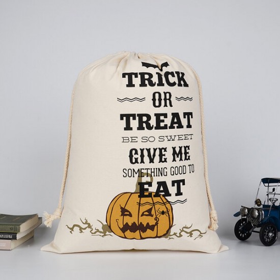 Halloween Bag Canvas Party Halloween Sacks Drawstring Candy Gifts Bag Halloween Bag Canvas Party Halloween Sacks Drawstring Candy Gifts Bag