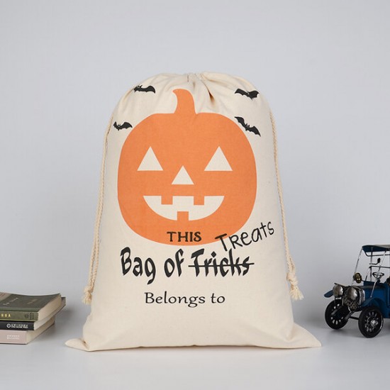 Halloween Bag Canvas Party Halloween Sacks Drawstring Candy Gifts Bag Halloween Bag Canvas Party Halloween Sacks Drawstring Candy Gifts Bag