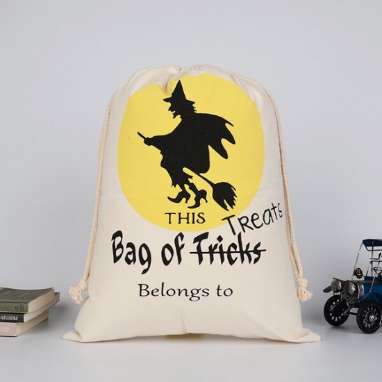 Halloween Bag Canvas Party Halloween Sacks Drawstring Candy Gifts Bag Halloween Bag Canvas Party Halloween Sacks Drawstring Candy Gifts Bag