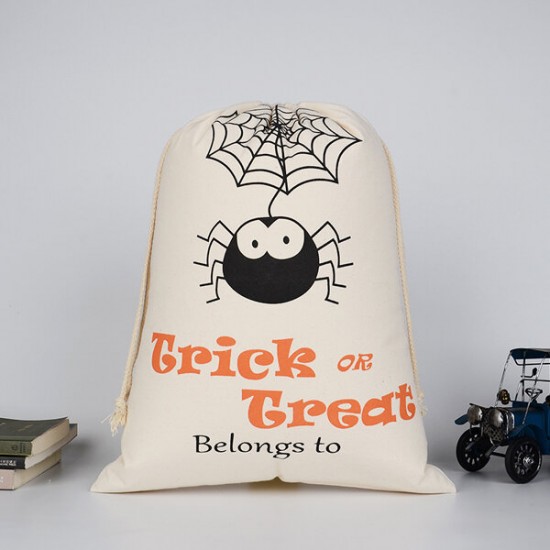 Halloween Bag Canvas Party Halloween Sacks Drawstring Candy Gifts Bag Halloween Bag Canvas Party Halloween Sacks Drawstring Candy Gifts Bag