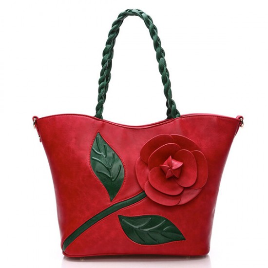 Women Multifunctional PU Leather Vintage Solid Rose Handbag Women Multifunctional PU Leather Vintage Solid Rose Handbag