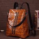 Brenice Women Brush Color Backpack Embossed Shoulder Bag Brenice Women Brush Color Backpack Embossed Shoulder Bag