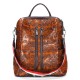 Brenice Women Brush Color Backpack Embossed Shoulder Bag Brenice Women Brush Color Backpack Embossed Shoulder Bag