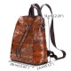 Brenice Women Brush Color Backpack Embossed Shoulder Bag Brenice Women Brush Color Backpack Embossed Shoulder Bag