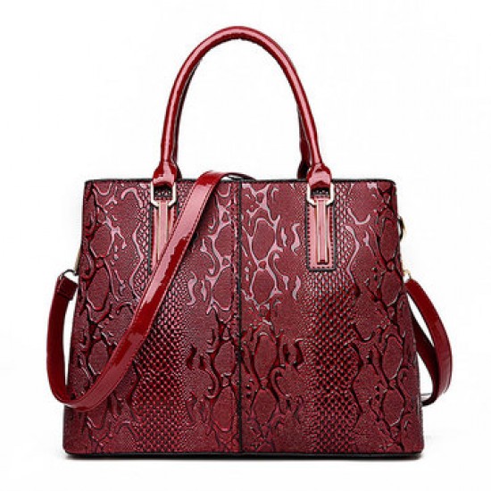 Women Faux Patent Leather Elegant Handbag Shoulder Bag Women Faux Patent Leather Elegant Handbag Shoulder Bag
