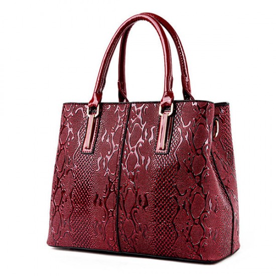 Women Faux Patent Leather Elegant Handbag Shoulder Bag Women Faux Patent Leather Elegant Handbag Shoulder Bag