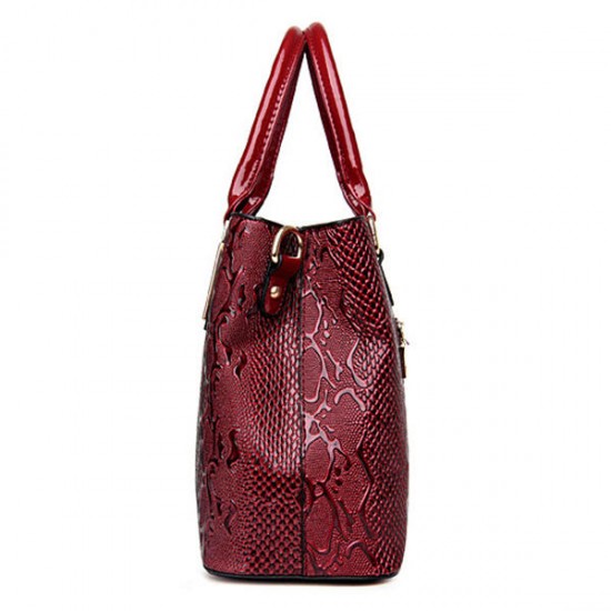 Women Faux Patent Leather Elegant Handbag Shoulder Bag Women Faux Patent Leather Elegant Handbag Shoulder Bag