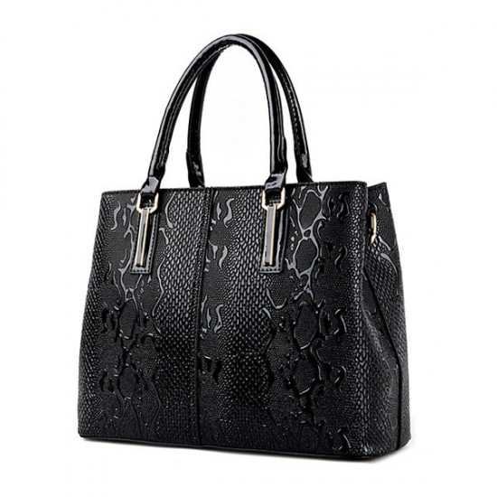 Women Faux Patent Leather Elegant Handbag Shoulder Bag Women Faux Patent Leather Elegant Handbag Shoulder Bag