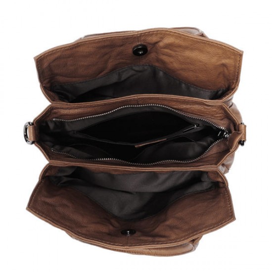 Vintage Women Handbag Soft Crossbody Bag Triple Compartments Shoulder Bags Vintage Women Handbag Soft Crossbody Bag Triple Compartments Shoulder Bags