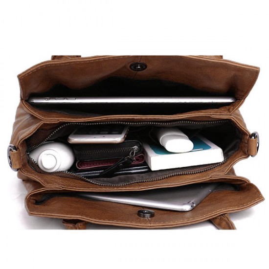 Vintage Women Handbag Soft Crossbody Bag Triple Compartments Shoulder Bags Vintage Women Handbag Soft Crossbody Bag Triple Compartments Shoulder Bags